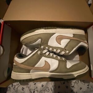 Nike Men's Olive and White Sneakers